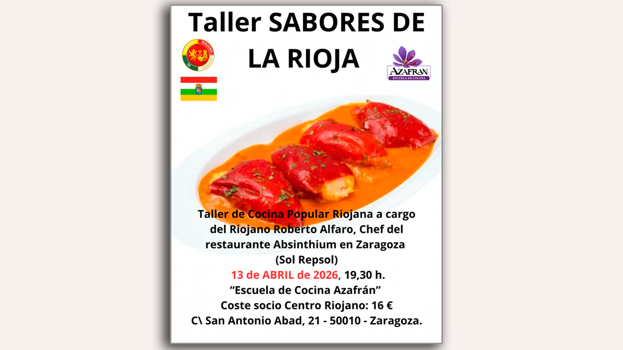 Primer taller de cocina popular riojana en Zaragoza